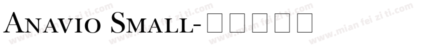 Anavio Small字体转换